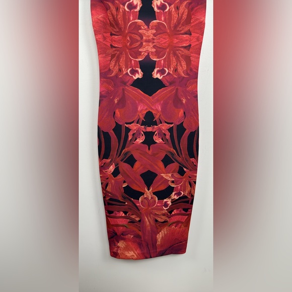 TED BAKER floral kaleidoscope bodycon dress size small - Picture 5 of 10